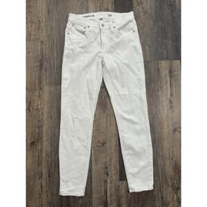 J.Crew 8" Toothpick Skinny White Jeans Size 27